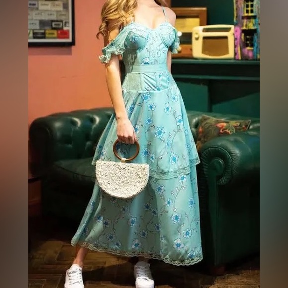 Corset Story Dresses & Skirts - CORSET STORY NWT Tropical Mesh Panel Corset Dress Romantic Feminine Victorian